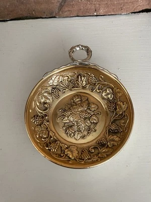 Colgante copa cata vino vintage. Placa de oro sobre plata con sellos Foto 1 de 4