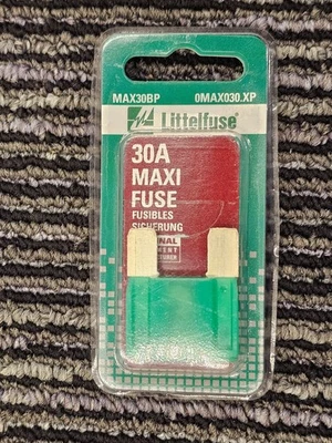 (QTY3) Littelfuse MAX30BP: 30A 32V MAXI Blade Fuse Fits 1994 Dodge Caravan - Image 1 of 4