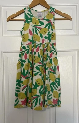 Hanna Andersson Skater Racerback Dress Lemons Girls Size 120/6-7 - Image 1 of 4