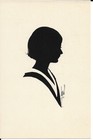 Dai Vernon hand-cut silhouette of girl, signed dated 1931, magician