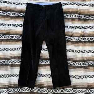 Men's Polo Ralph Lauren Black Cords Corduroy Pleated Trousers Pants Sz 33 x 30 - Picture 1 of 6