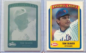 1/1 TOM SEAVER 1990 SWELL BASEBALL GREATS CARD PRINTING PLATE NEW YORK METS