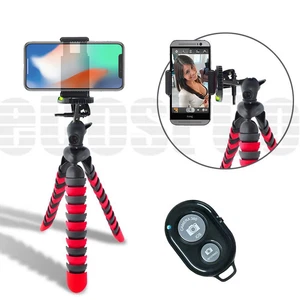 Trépied flexible 12 pouces avec support de téléphone universel pour tous smartphones avec télécommande - Photo 1 sur 12