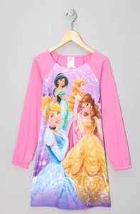 Disney Princess Girl's Long Sleeve Pink Pajamas Nightgown Size 8, NWT - Picture 1 of 2
