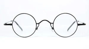 MEG 16010R BLK 38-26 Germany Original Brille Lunettes Bril Klein Rund Round - Picture 1 of 7