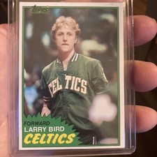 1981 ￼Topps Larry Bird Card  #4 1st Individual Rookie Card