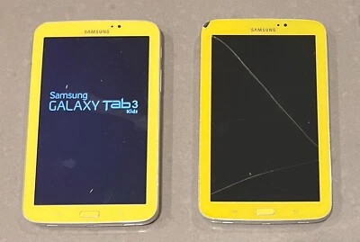 Lote de 2 Samsung Galaxy Tab 3 SM-T2105 defectuosos - amarillo Foto 1 de 4