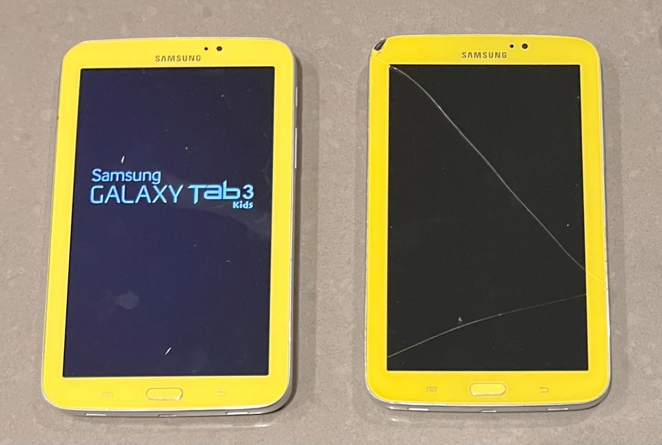 Lote de 2 Samsung Galaxy Tab 3 SM-T2105 defectuosos - amarillo Foto 1 de 4