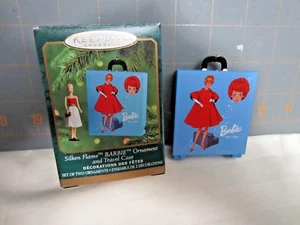 2000 Hallmark QXM6031 "Silken Flame Barbie" Koffer und Barbie Ornament - Bild 1 von 5