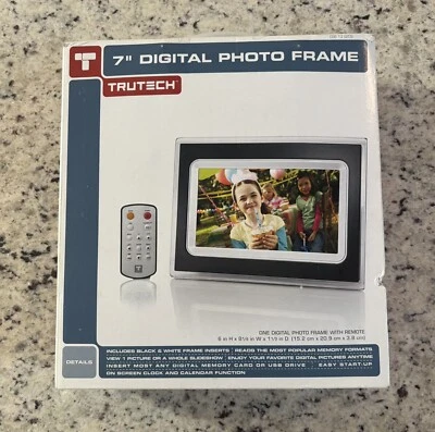 Trutech 7" Inch Digital Picture Photo Frame - New - Image 1 of 4