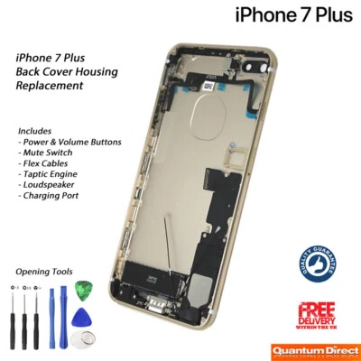 iPhone 7 Plus Fully Assembled Back Cover Housing with ALL Parts - GOLD - Image 1 of 4
