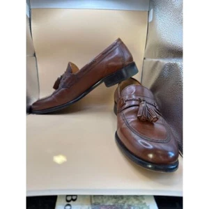 Mocasín de vestir para hombre Johnston & Murphy talla 8W marrón borla con detalle de trenza - Imagen 1 de 9
