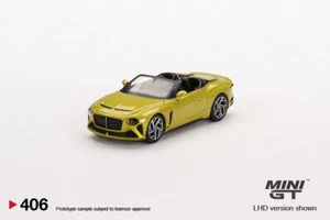 Mini GT 1:64 Bentley Mulliner Bacalar Convertible Yellow Flame Model MGT00406-2C - Picture 1 of 5
