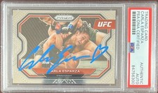 Carla Esparza auto 2021 Panini Prizm UFC card #154 PSA Encapsulated
