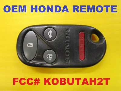 OEM 98-02 Honda Accord SE EX Remote FOB 4 Buttons Red LED KOBUTAH2T - Изображение 1 из 3