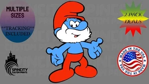 Calcomanía de vinilo PAPA SMURF pegatina para computadora portátil - Imagen 1 de 11
