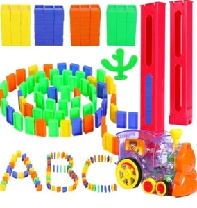 120PCS Dominos Train Blocks Set,Domino Train Toy with Lights & Sounds - Picture 1 of 6