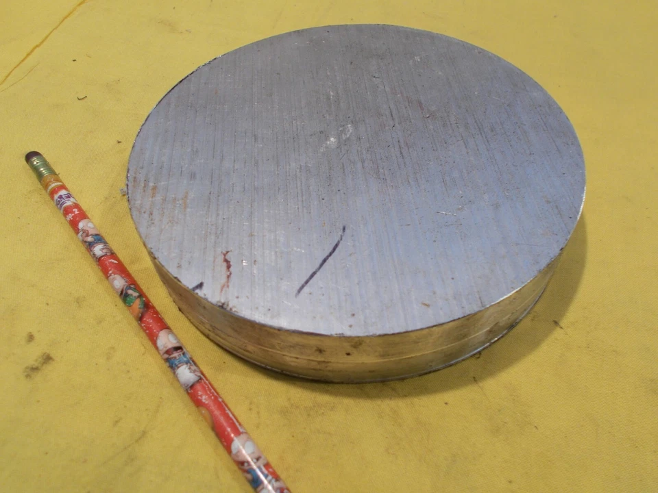 6061 ALUMINUM ROD machine shop round bar stock 5 7/8" OD x 1 1/8" OAL - Image 1 of 1