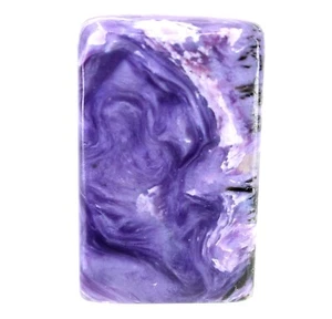 24.40 Cts Top Quality Purple Charoite Cushion Cabochon Loose Gemstone 27x17x4 mm - Picture 1 of 2