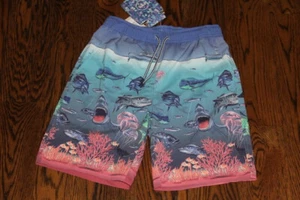 $ 98 Peter Millar Herren blau Ozean Verkehr Badehose Größe S - Bild 1 von 9