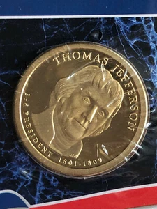 2007 S Thomas Jefferson Presidential Dollar Coin - Prueba - Imagen 1 de 3