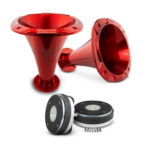 DS18 2x 2" Exit Horn Waveguide 10.84" Depth with 2x Compression Driver 2" 640W - Picture 1 of 5