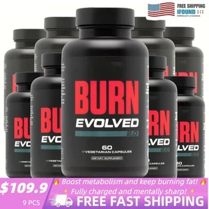9PCS Burn Evolved Fat Burner Weight Loss Hot Muscle Thermogenic 60 capsules. - Picture 1 of 9