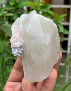 Natural Rare Morganite Crystal With Quartz From Afghanistan-299 Gm - Picture 1 of 6