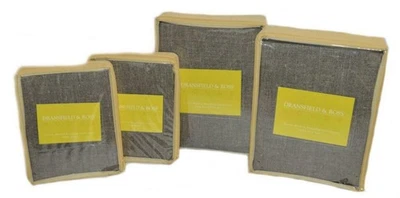 JUEGO EDREDÓN TRANSFIELD & ROSS HOUSE Tejido Rústico Natural 4 Piezas King NUEVO Foto 1 de 4