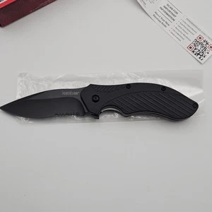 Kershaw 1605CKTST Clash Folding Serrated Knife - Black - Picture 1 of 11