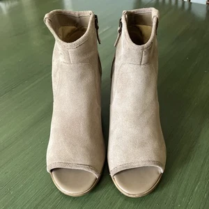 Crown vintage tan Open Toe Bootie “Frankie” Size 10 - Picture 1 of 10