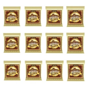 12 SETS Ernie Ball 13-56 Acoustic Guitar Strings 80/20 Bronze Medium 2002 - Picture 1 of 9