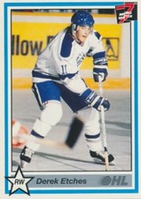 1990-91 7th Inning Sketch OHL #383 DEREK ETCHES - Sudbury Wolves