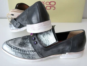 A.S.98 AIRSTEP Gr. 37 Grau-Silber Echtleder Slipper Ballerinas Halbschuhe - Bild 1 von 7
