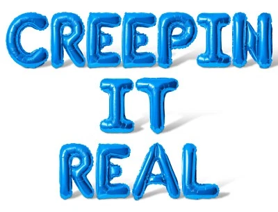 CREEPIN IT REAL Letra Globo Banner - 16" Globos Halloween Fiesta Decoraciones Foto 1 de 4