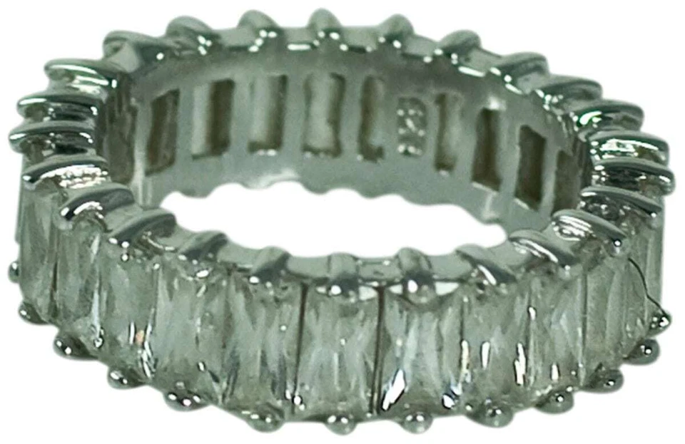 JOSEPH ESPOSITO, CONJUNTO DE PUNTAS DE CIRCONITA CÚBICA BAGET ANILLO BANDA PLATA Foto 1 de 1