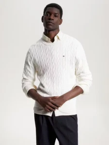 TOMMY HILFIGER Men's Classics Cable Knit Relaxed Fit Jumper Size 2XL - Picture 1 of 5