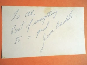 Jim Cadile - Autographed 3" X 5" Index Card - Chicago Bears - guard - Picture 1 of 1