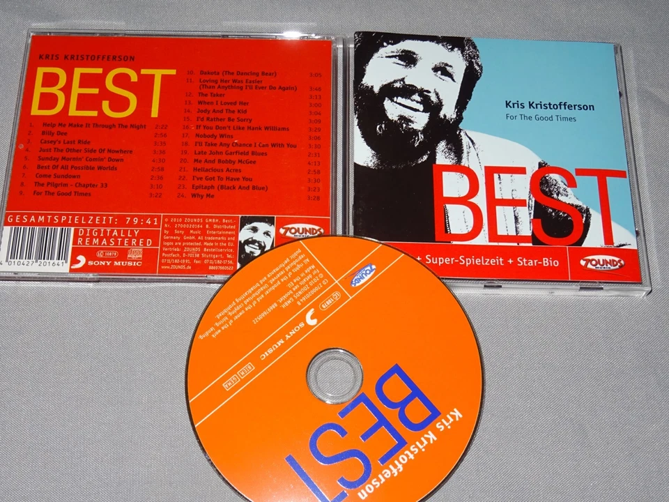 KRIS KRISTOFFERSON - FOR THE GOOD TIMES, BEST / ZOUNDS-CD 2010 (EX) - Bild 1 von 1