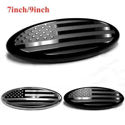 7 inch 9 inch For Ford F150 F250 FRONT GRILLE Tailgate US Flag Oval Emblem Badge - Image 1 of 4