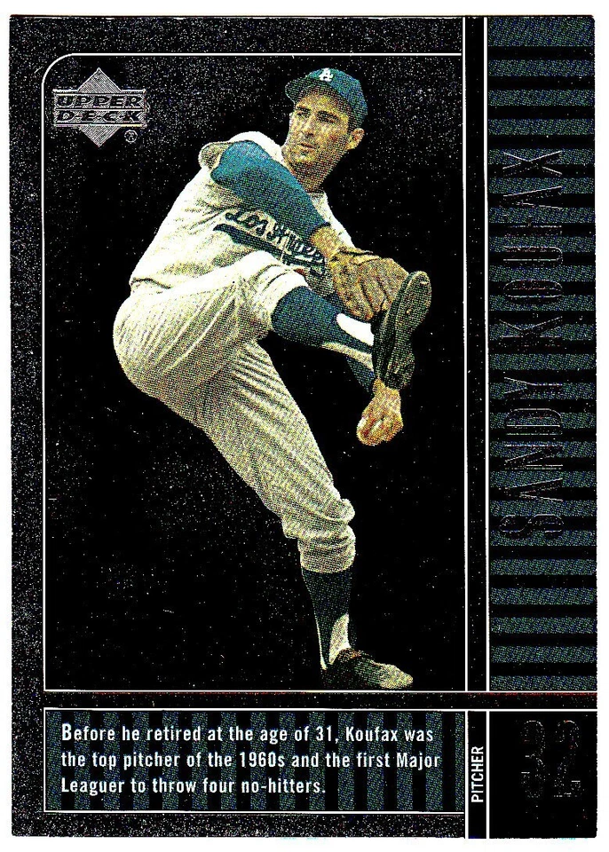 2000 UPPER DECK LEGENDS #28 SANDY KOUFAX Los Angeles Dodgers Baseball Card - Image 1 of 1