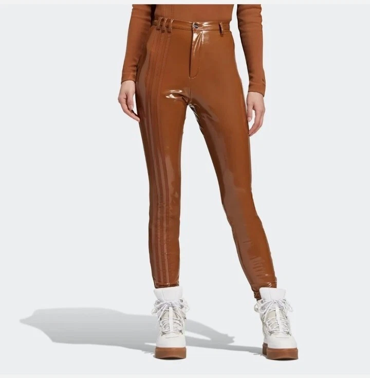Adidas Ivy Park Latex Pants Wild Brown Icy Park Colorway Women's Size XS H18968