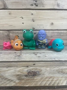 5x Thanos Nemo Frosch Schildkröte Badewanne Squirters Mix Schwimmbad Wasserfigur Set - Bild 1 von 24