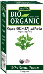 Indus Valley Organic Bhringraj Powder for Hair Growth and Conditioning (100gm) - Picture 1 of 2