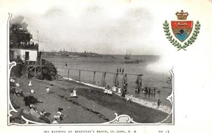 Vintage Postcard 1905 Sea Bathing at Beatteay's Beach St. John New Brunswick CAN - Picture 1 of 2