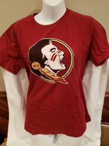 CUTE Florida State Seminoles Women's Sz Lg Garnet Cotton T-Shirt, NEW&NICE! - Picture 1 of 1