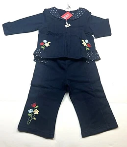 NWT Gymboree Girl Ruffle Knit Pant & Flower Polka Dot Cardigan Size 4 - Picture 1 of 5