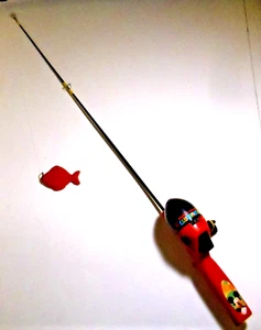 DISNEY Mickey Mouse Clubhouse Kids Vintage Kid's Fishing Pole Rod and Reel Combo - Picture 1 of 17