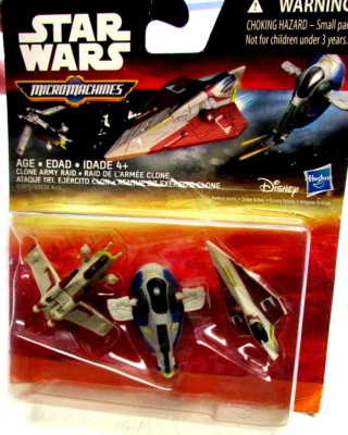 Star Wars Micro Machines Clone Army Raid 3-Pack Toy Vehicle Set - damaged box - Image 1 of 4