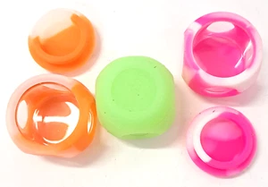 Storage Container Silicone/Glass Non Stick 1"x1" Resealable - 3 PACK As Shown - Picture 1 of 2